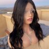 شعر طبيعي روسي اونديلي طول 22 انش كثافة 250 دونتال  2*6*13 اللون نوار