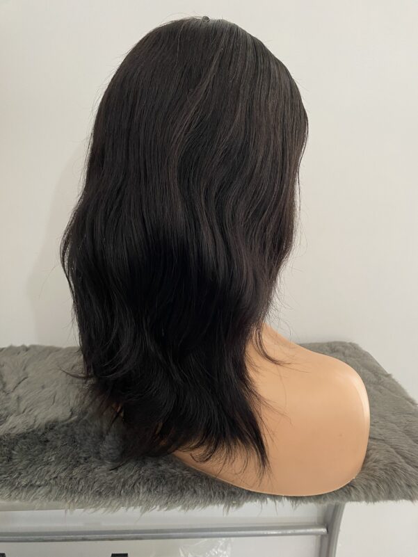 ⁦شعر طبيعي روسي GLUELESS  شاتان فونسي  silicone طول 16 انش كثافة 250 دونتال 5*5⁩ - الصورة ⁦7⁩