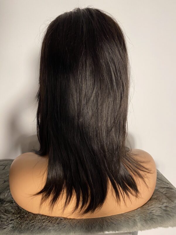 ⁦شعر طبيعي روسي GLUELESS  شاتان فونسي  silicone طول 16 انش كثافة 250 دونتال 5*5 coupe effilées⁩ - الصورة ⁦10⁩